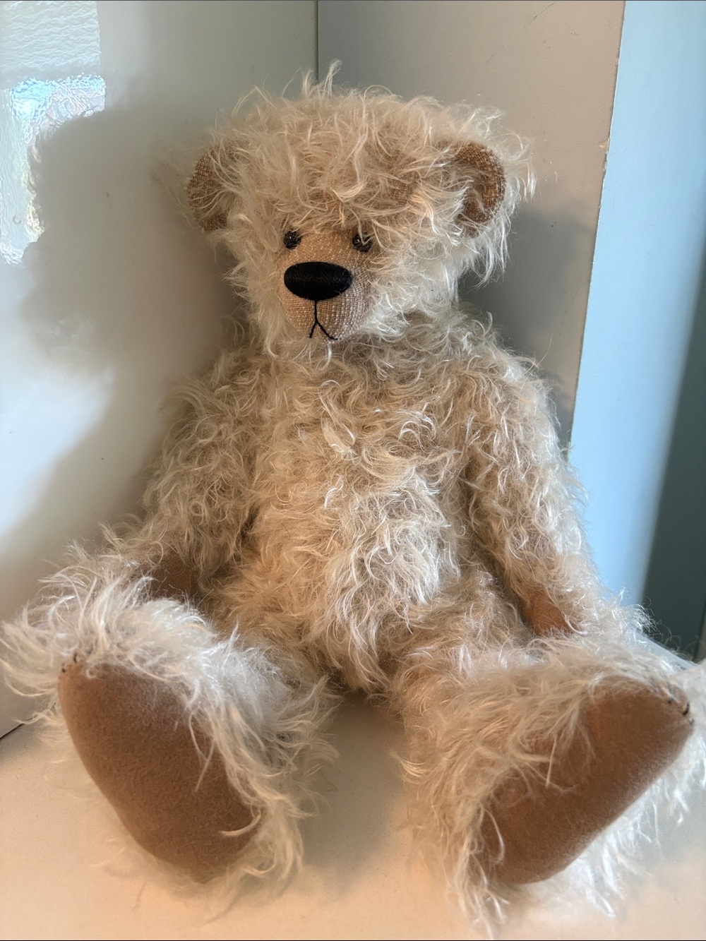 Vintage One of a Kind Sleepy Hollow Handmade Mohair Collectible Teddy Bear